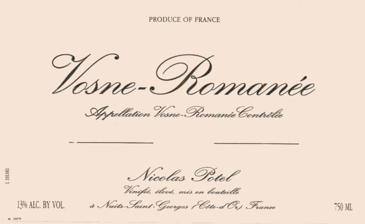 Nicolas Potel Vosne-Romanee 2005 Front Label