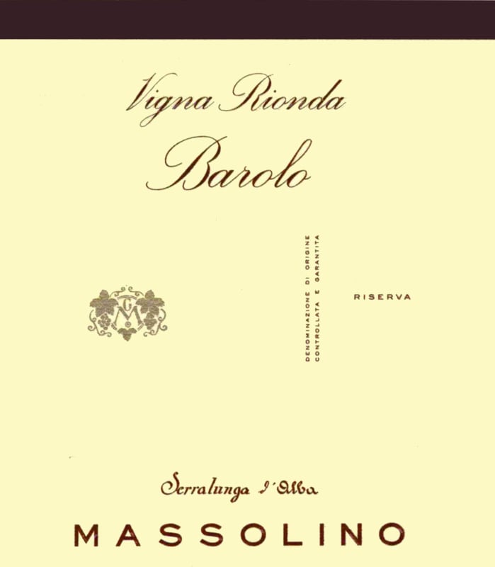 Massolino Barolo Riserva Rionda 2005 Front Label