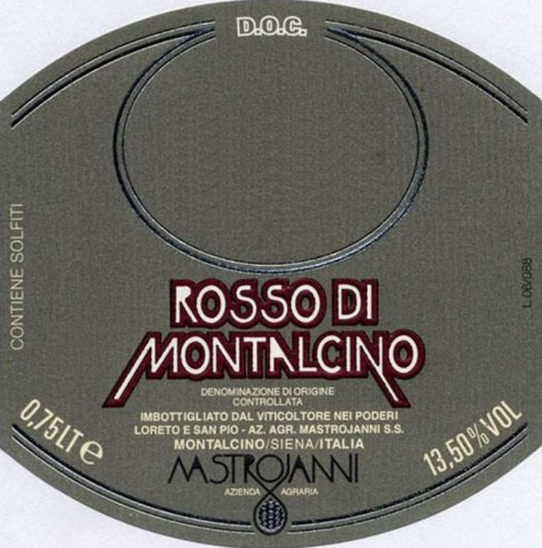 Mastrojanni Rosso di Montalcino 2005 Front Label