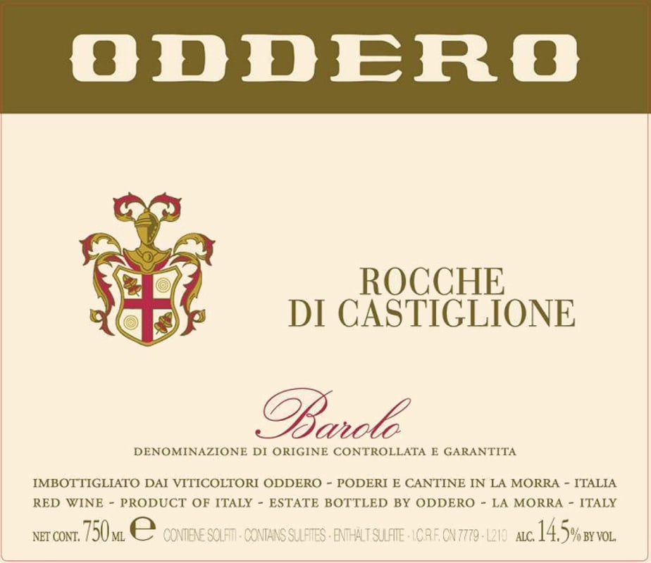 Oddero Barolo Rocche Di Castiglione 2005 Front Label