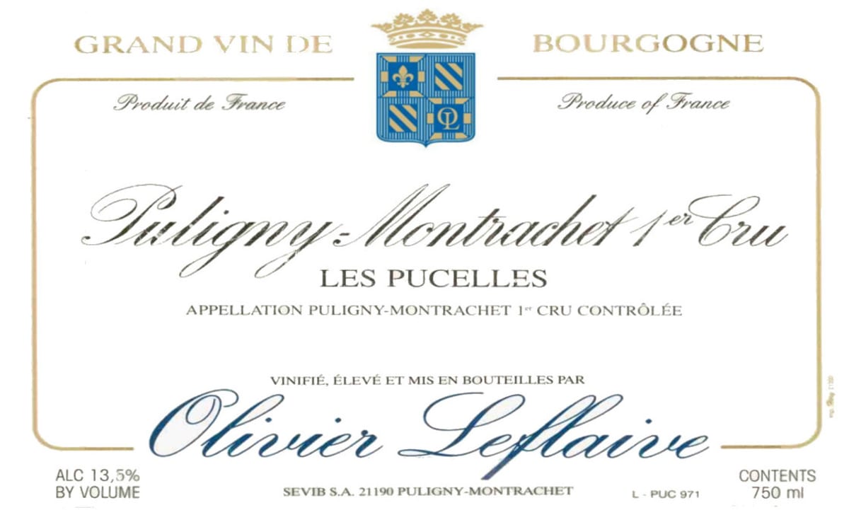 Olivier Leflaive Puligny-Montrachet Pucelles Premier Cru 2005 Front Label