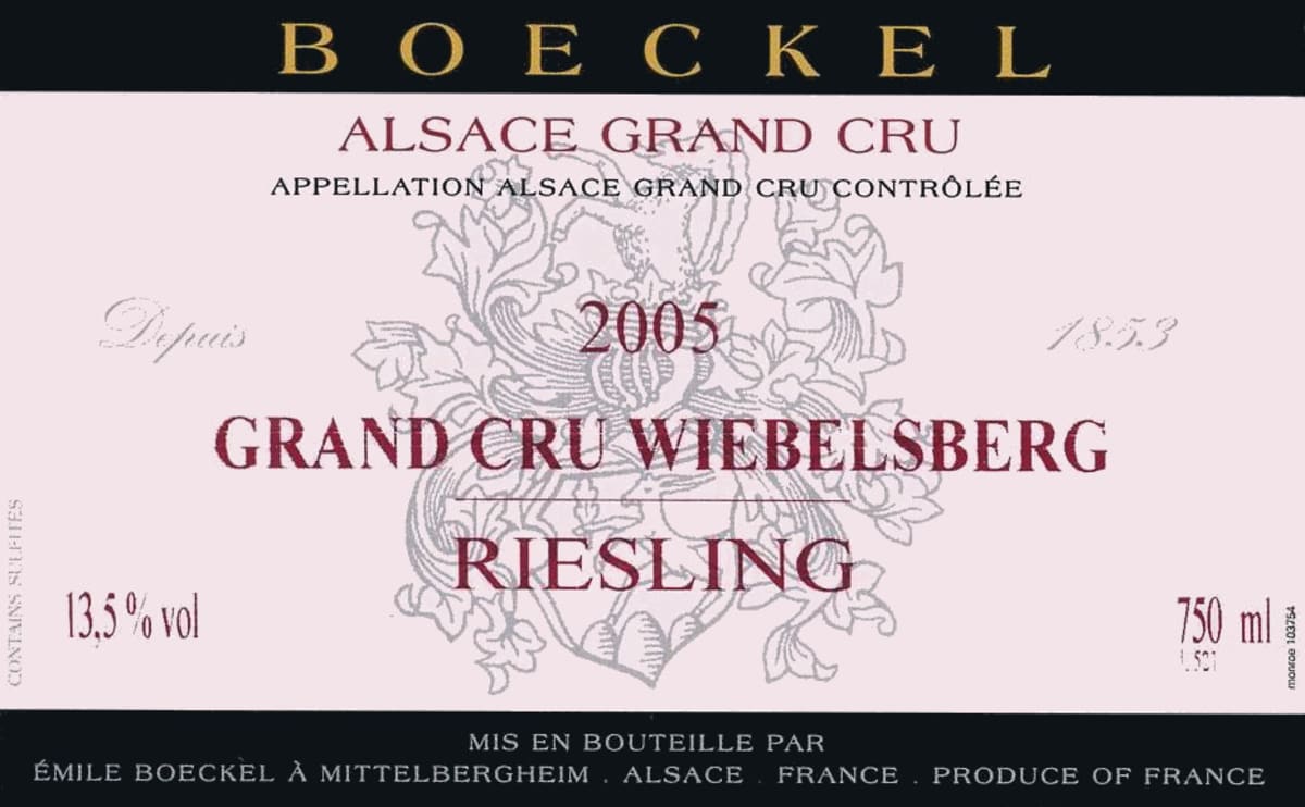 Boeckel Wibelsberg Riesling 2005 Front Label
