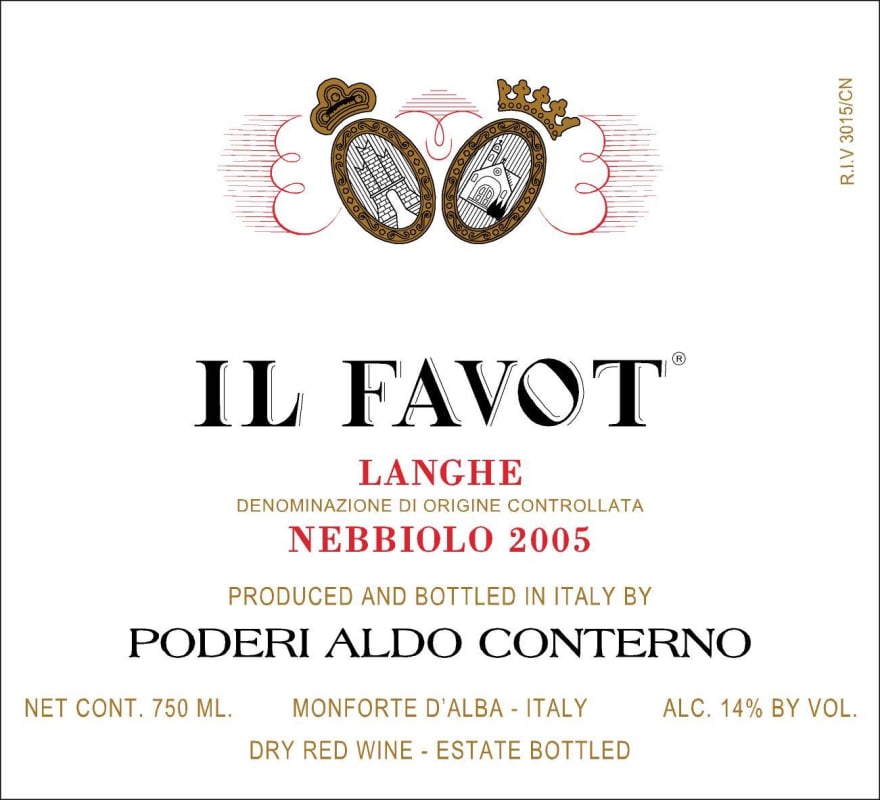Aldo Conterno Langhe Il Favot Nebbiolo 2005 Front Label