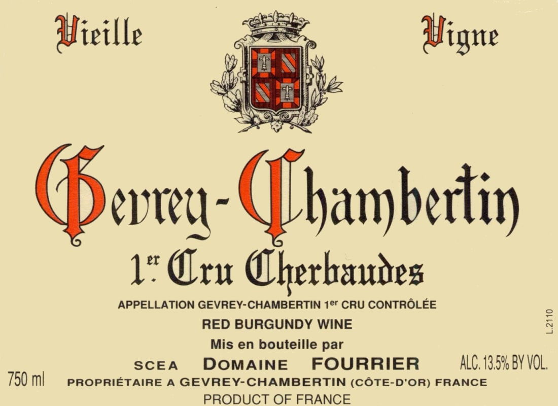 Domaine Fourrier Gevrey Chambertin Cherbaudes Premier Cru 2005 Front Label
