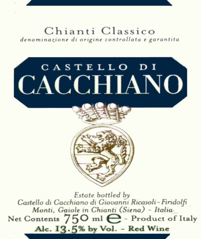 Cacchiano Chianti Classico 2005 Front Label