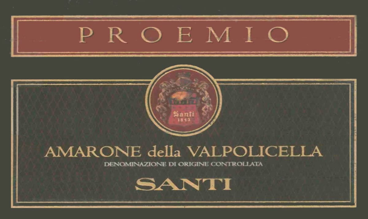 Santi Amarone della Valpolicella Proemio 2005 Front Label