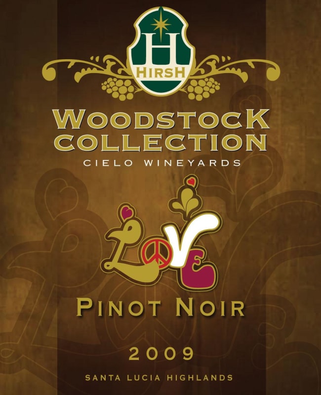 Malibu Estate Wineyard Cielo Cielo Wineyards Woodstock Collection Pinot Noir 2009 Front Label