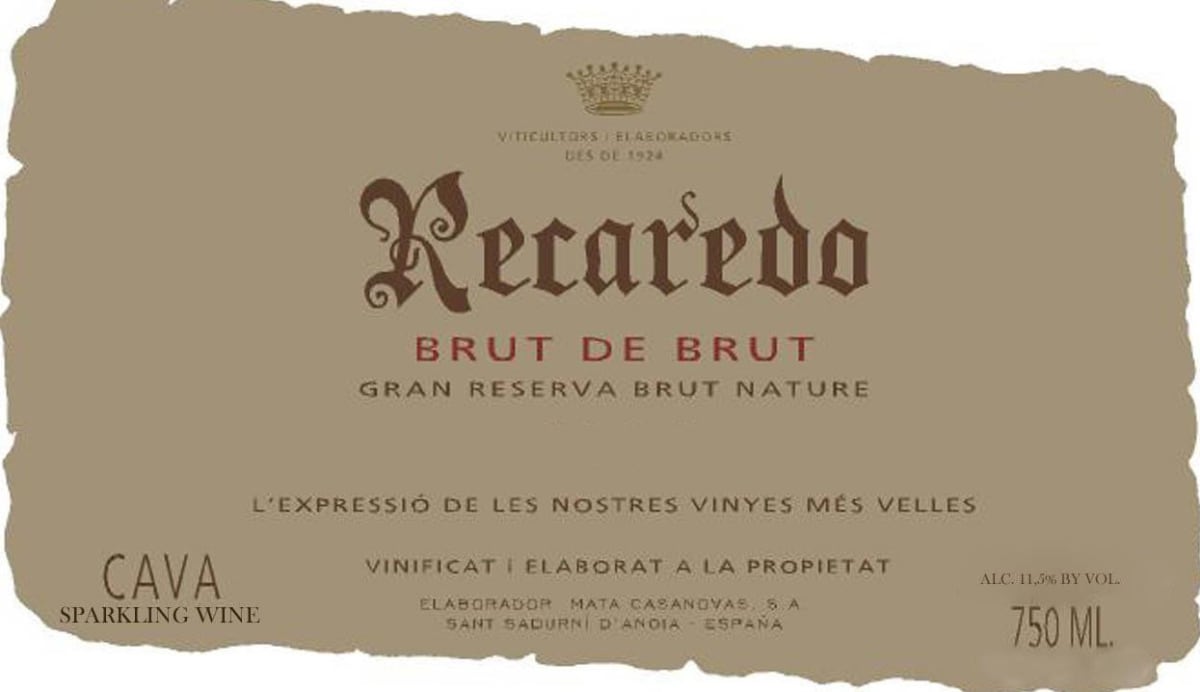 Recaredo Brut de Brut Gran Reserva Nature Brut 2005 Front Label