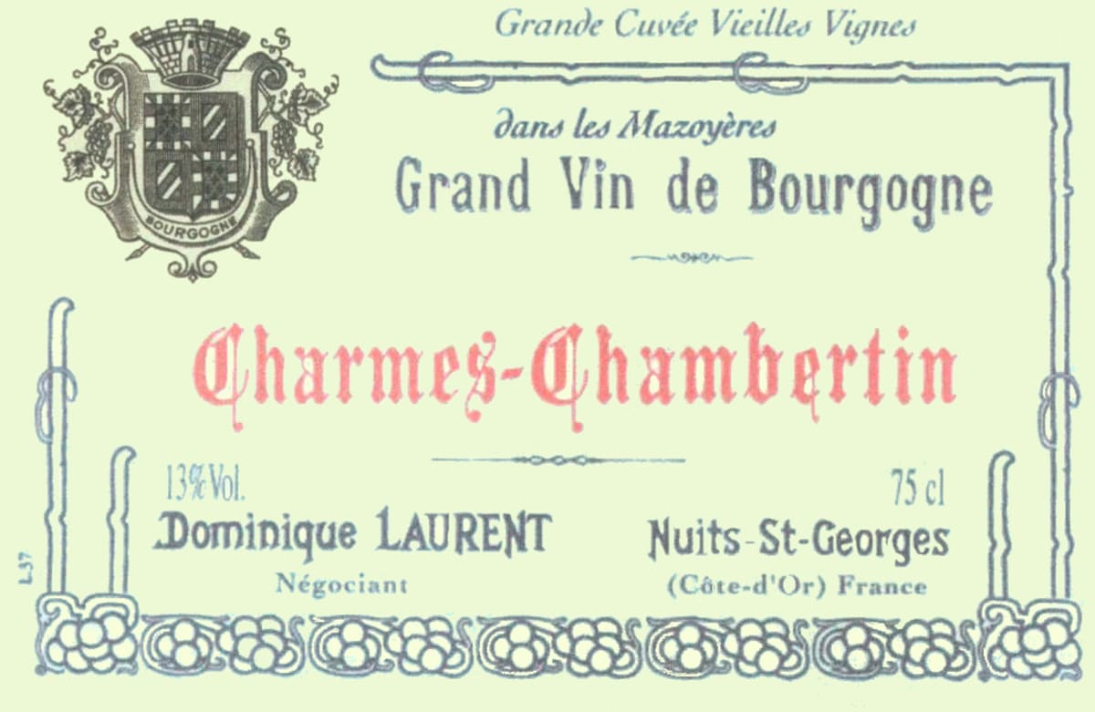 Dominique Laurent Charmes-Chambertin Vieilles Vignes 2005 Front Label