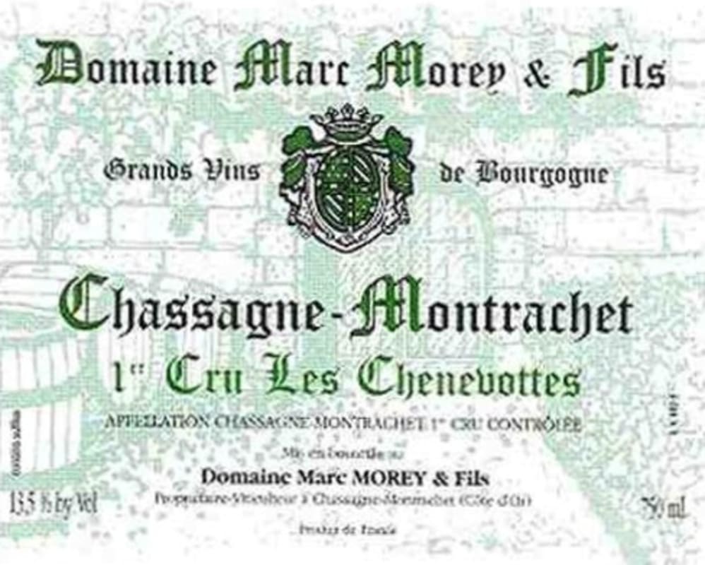 Domaine Marc Morey Chassagne-Montrachet Les Chenevottes Premier Cru 2005 Front Label