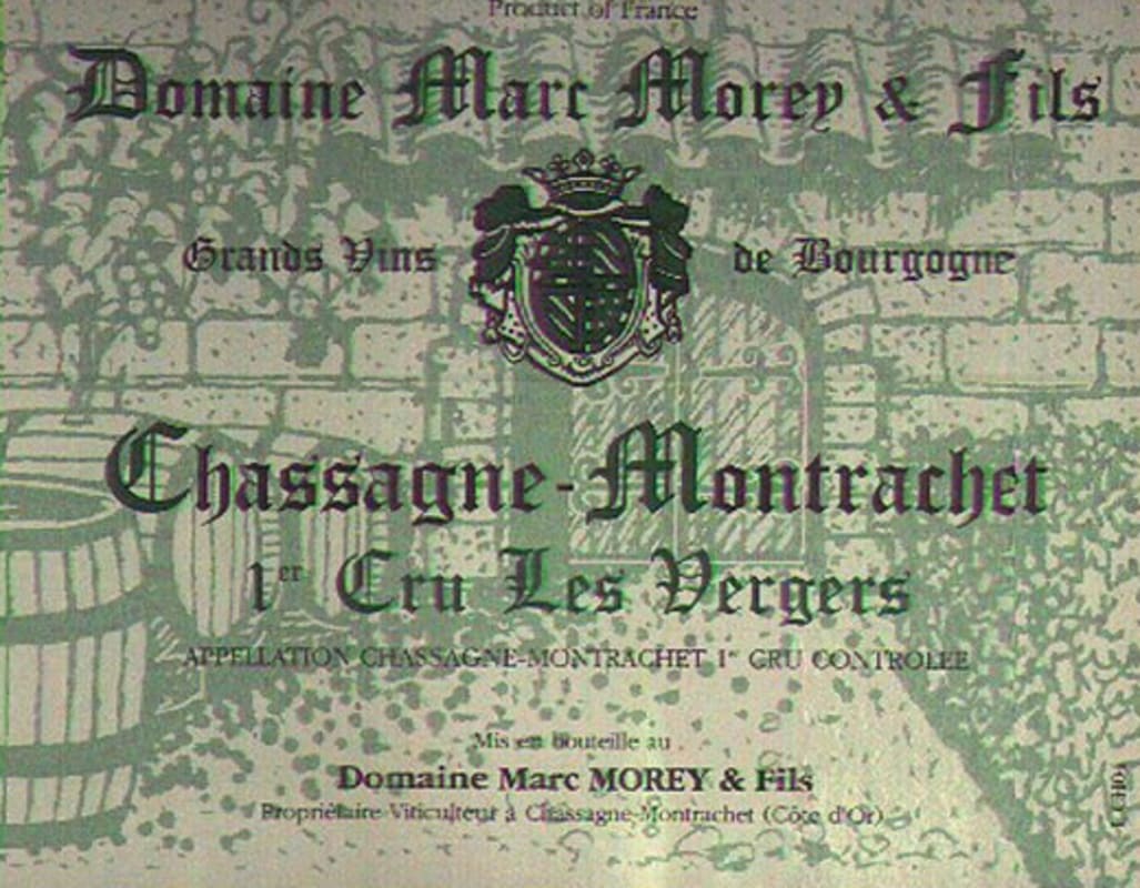Domaine Marc Morey Chassagne-Montrachet Les Vergers Premier Cru 2005 Front Label