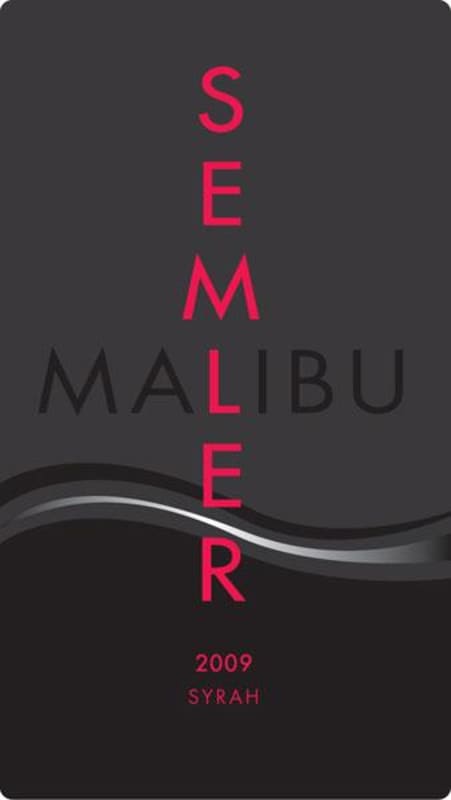 Malibu Wines Semler Syrah 2009 Front Label