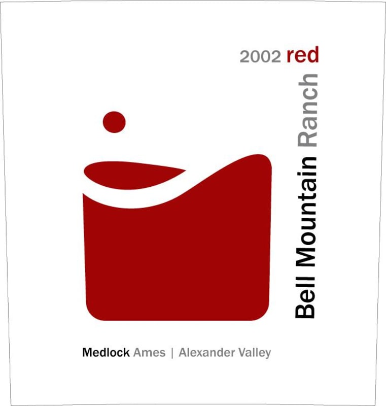 Medlock Ames Bell Mountain Estate Ranch Red 2002 Front Label
