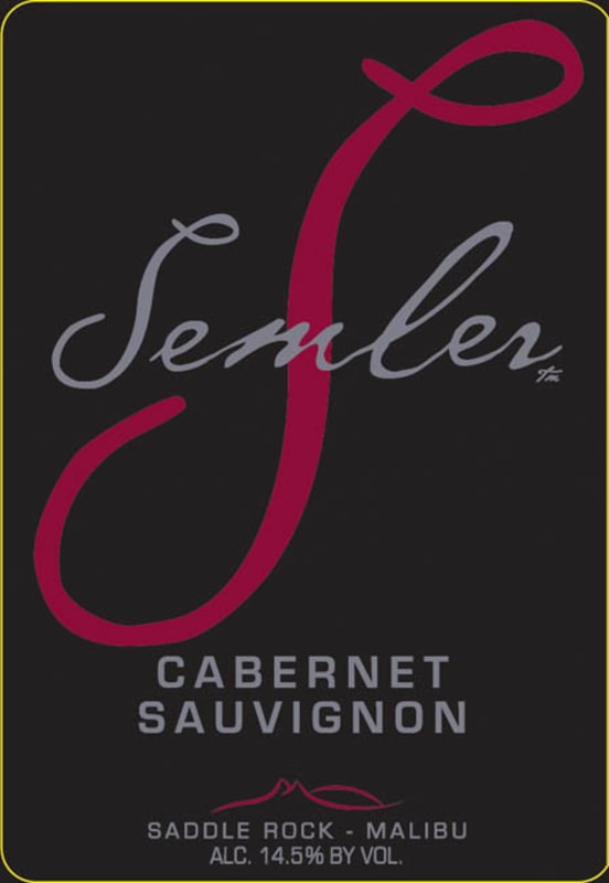 Malibu Wines Semler Cabernet Sauvignon 2014 Front Label