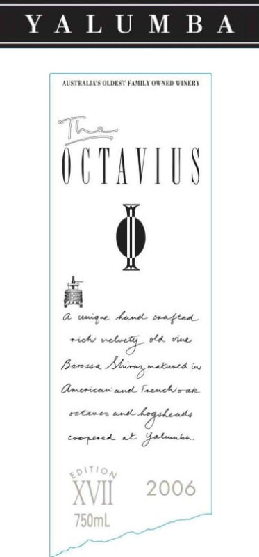 Yalumba The Octavius Old Vine Shiraz 2006 Front Label