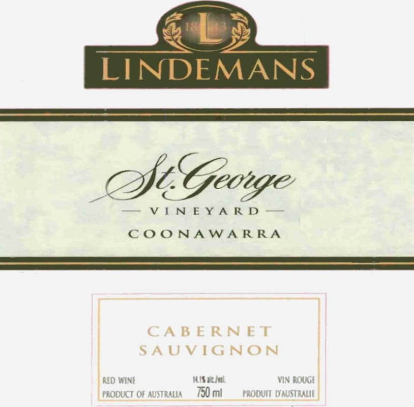 Lindeman’s Bin Series St George Vineyard Cabernet Sauvignon 2006 Front Label