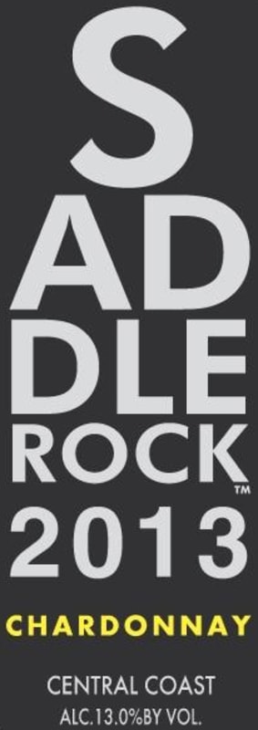 Malibu Wines Saddlerock Chardonnay 2013 Front Label