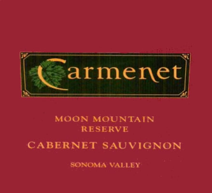 Carmenet Moon Mountain Vineyard Reserve Cabernet Sauvignon 1999 Front Label
