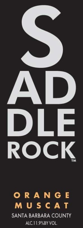 Malibu Wines Saddlerock Orange Muscat 2015 Front Label
