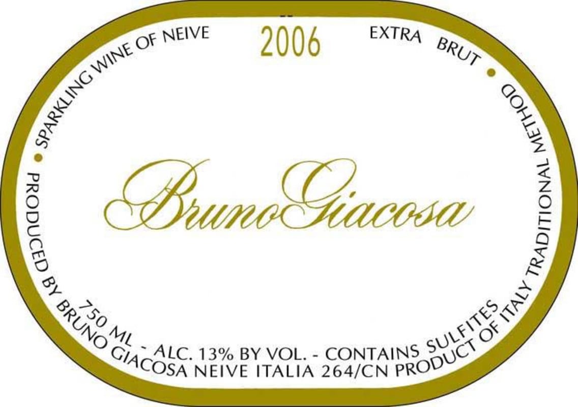 Bruno Giacosa Spumante Extra Brut 2006 Front Label