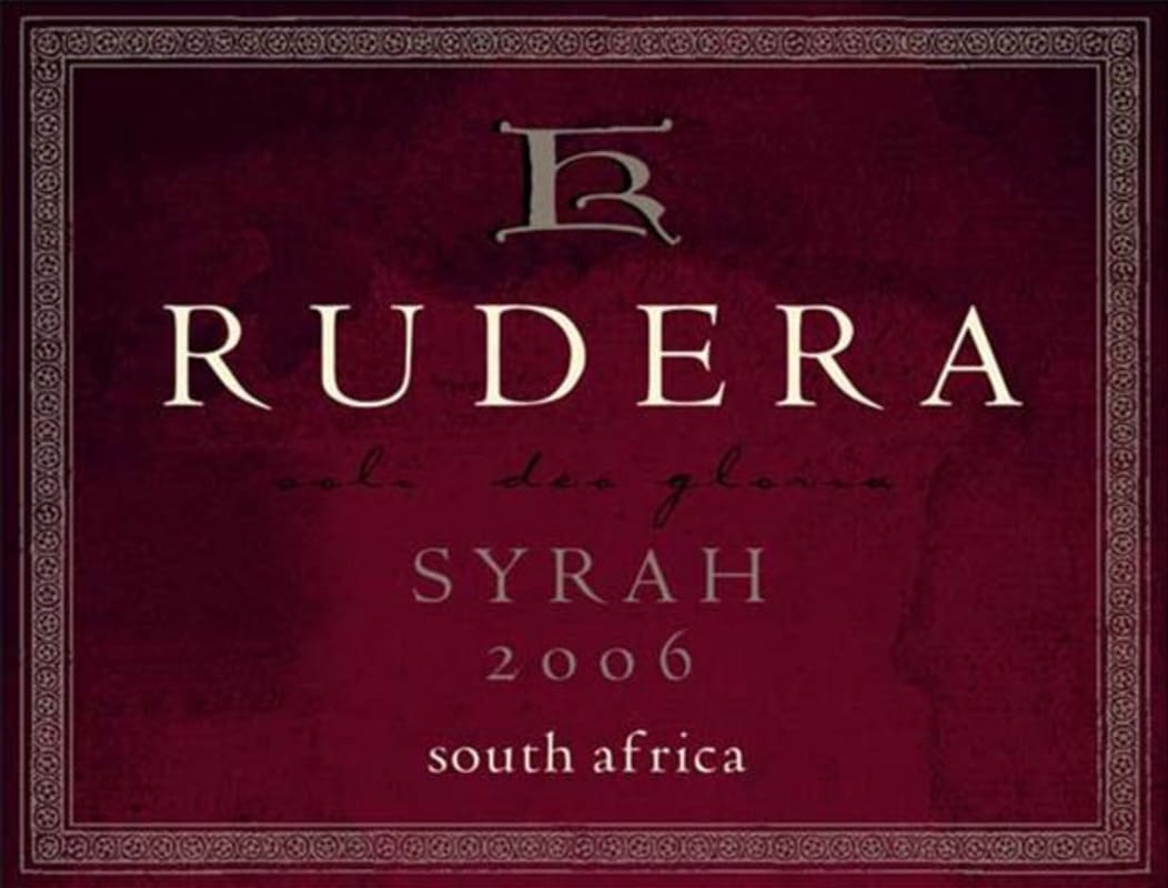 Rudera Syrah 2006 Front Label