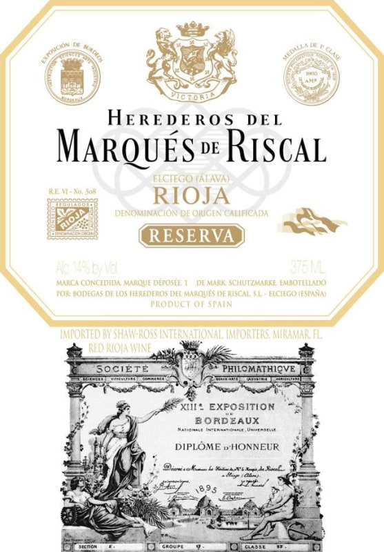 Marques de Riscal Reserva 2006 Front Label
