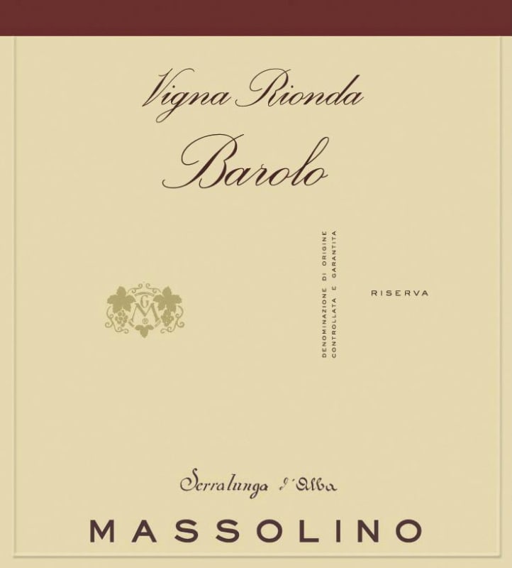 Massolino Barolo Riserva Rionda 2006 Front Label