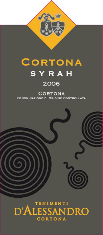 Tenimenti Luigi d'Alessandro Cortona Syrah 2006 Front Label