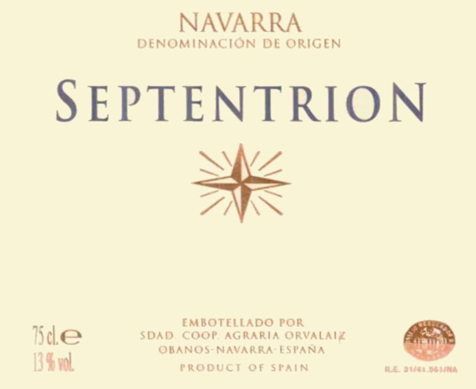 Bodegas Orvalaiz Navarra Septentrion Tempranillo 2006 Front Label