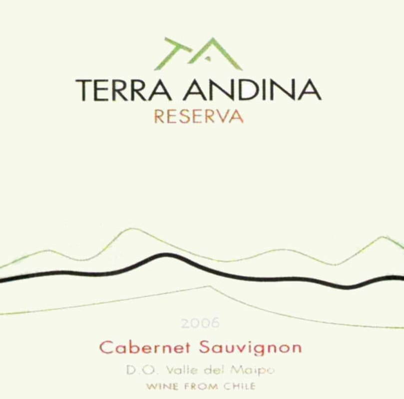 Terra Andina Alto Reserve Cabernet Sauvignon 2006 Front Label