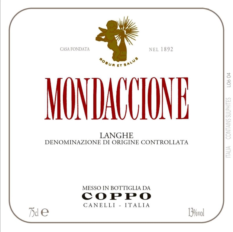 Coppo Langhe Mondaccione 2006 Front Label