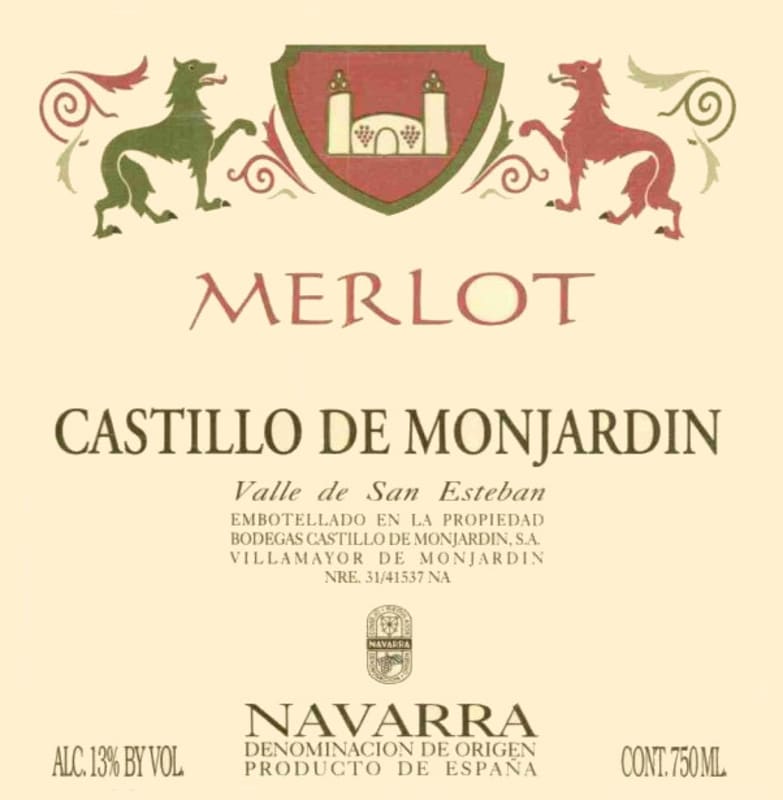 Bodegas Castillo de Monjardin Merlot 2006 Front Label
