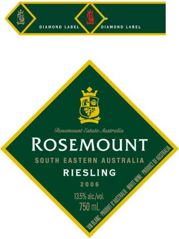 Rosemount Diamond Riesling 2006 Front Label