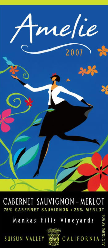 Mankas Hills Vineyards Amelie Cabernet Sauvignon Merlot 2007 Front Label