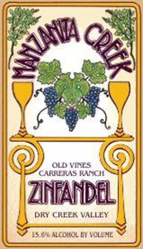 Manzanita Creek Winery Carreras Ranch Old Vine Zinfandel 2003 Front Label
