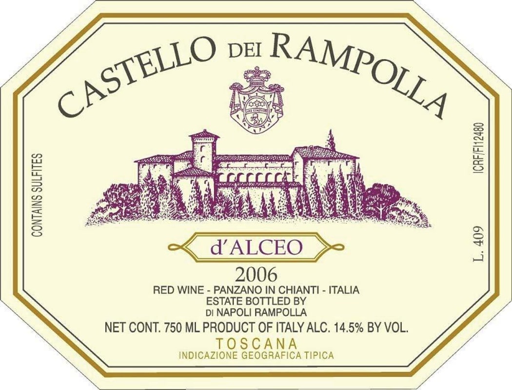 Castello dei Rampolla d'Alceo 2006 Front Label