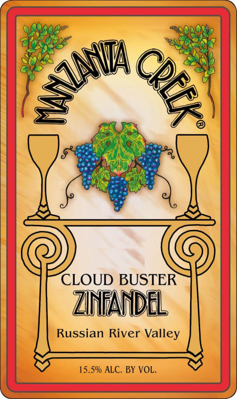 Manzanita Creek Winery Cloud Buster Old Vine Zinfandel 2010 Front Label