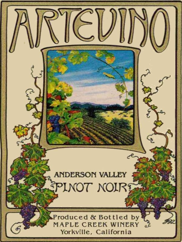 Maple Creek Winery Artevino Pinot Noir 2013 Front Label