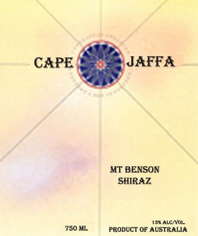 Cape Jaffa Mount Benson Shiraz 2007 Front Label