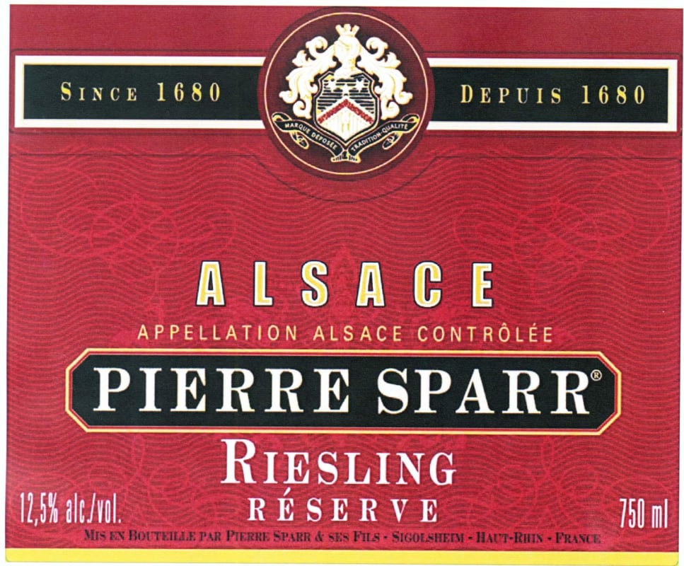 Pierre Sparr Reserve Riesling 2007 Front Label