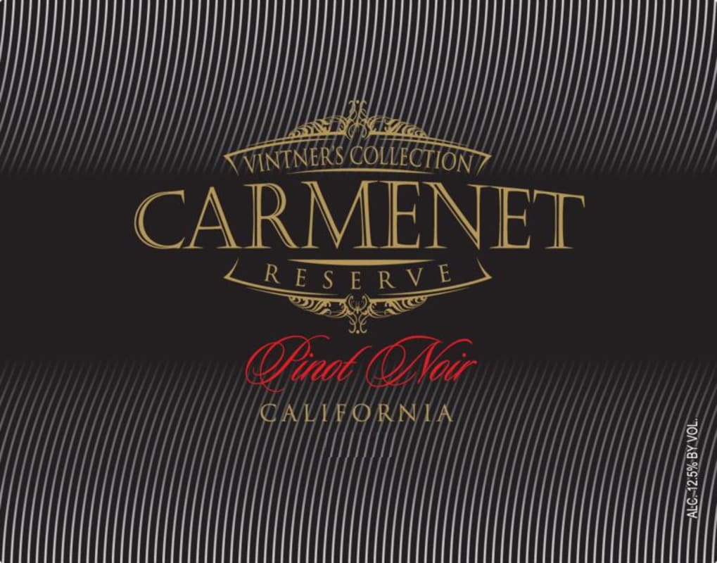 Carmenet Vintner's Collection Reserve Pinot Noir 2012 Front Label
