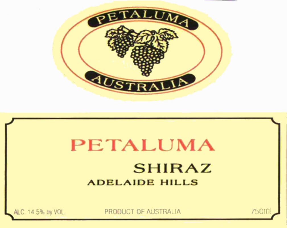 Petaluma Adelaide Hills Shiraz 2007 Front Label