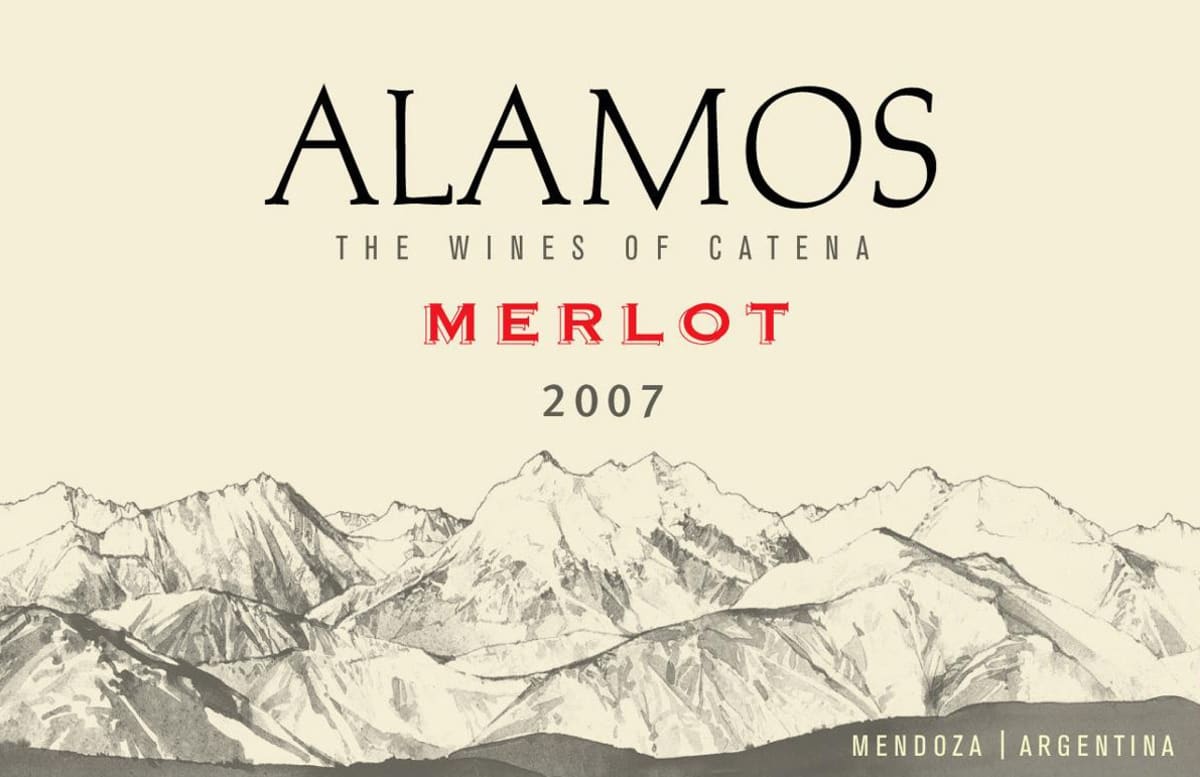 Alamos Merlot 2007 Front Label