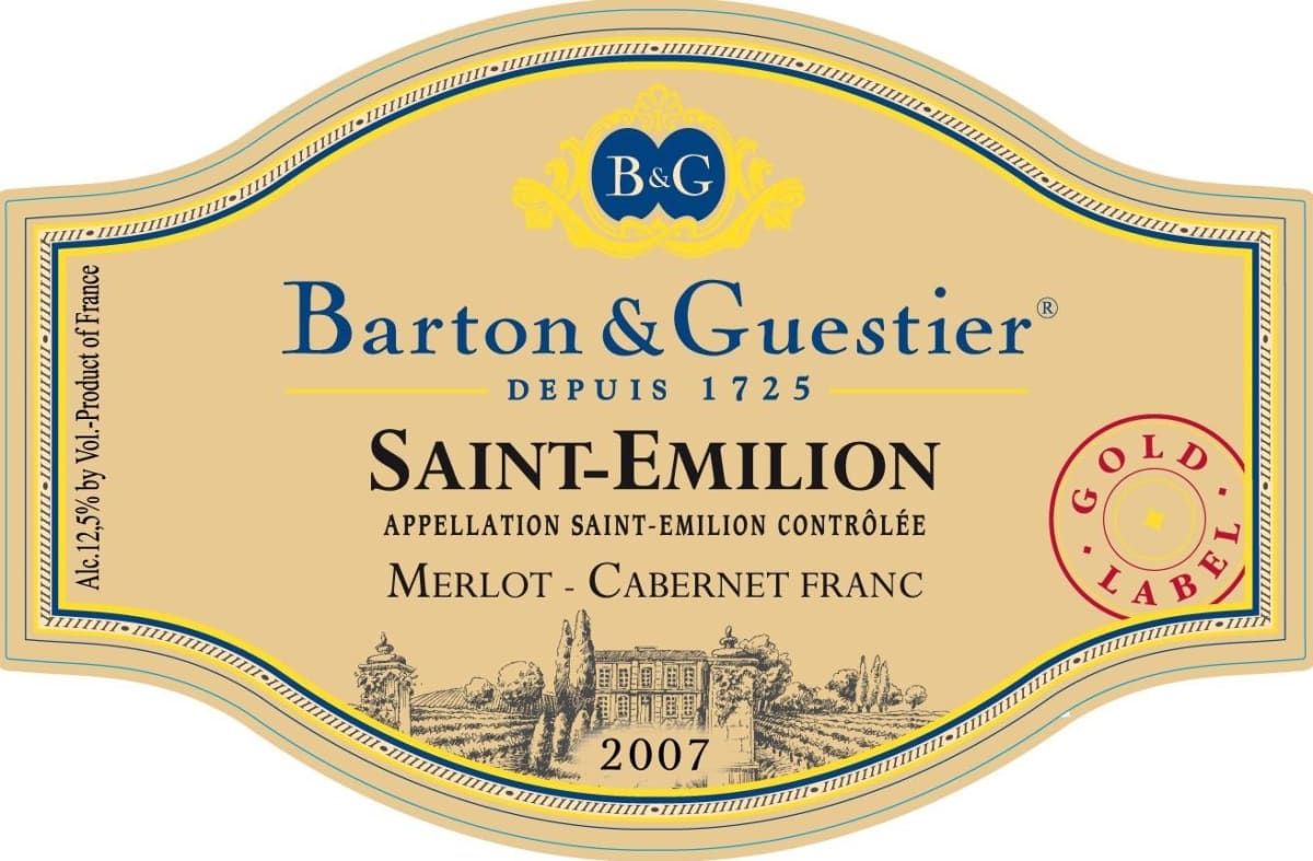 Barton & Guestier Saint-Emilion 2007 Front Label