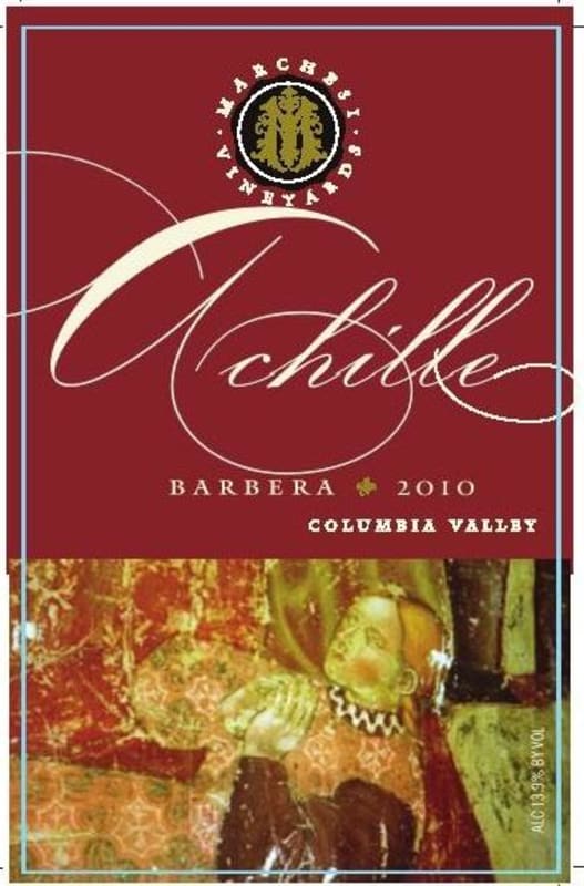 Marchesi Vineyards Achille Barbera 2010 Front Label