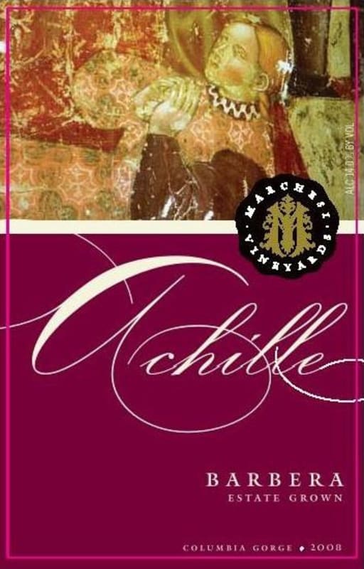 Marchesi Vineyards Achille Barbera 2008 Front Label