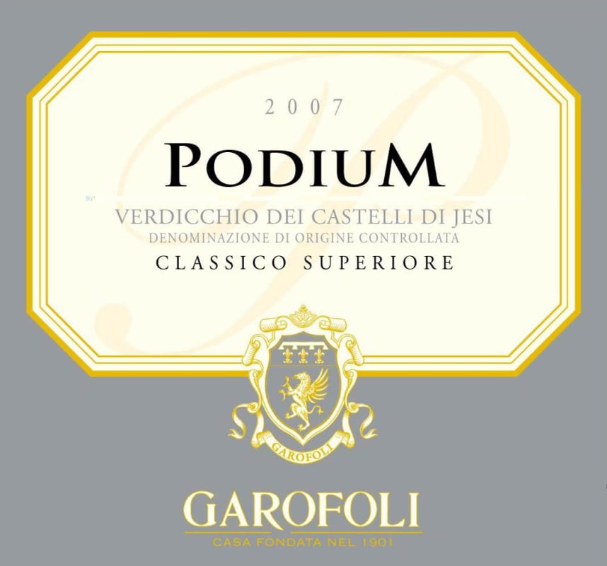 Garofoli Podium Verdicchio dei Castelli di Jesi Classico Superiore 2007 Front Label