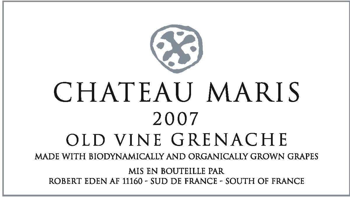 Chateau Maris Old Vine Grenache 2007 Front Label