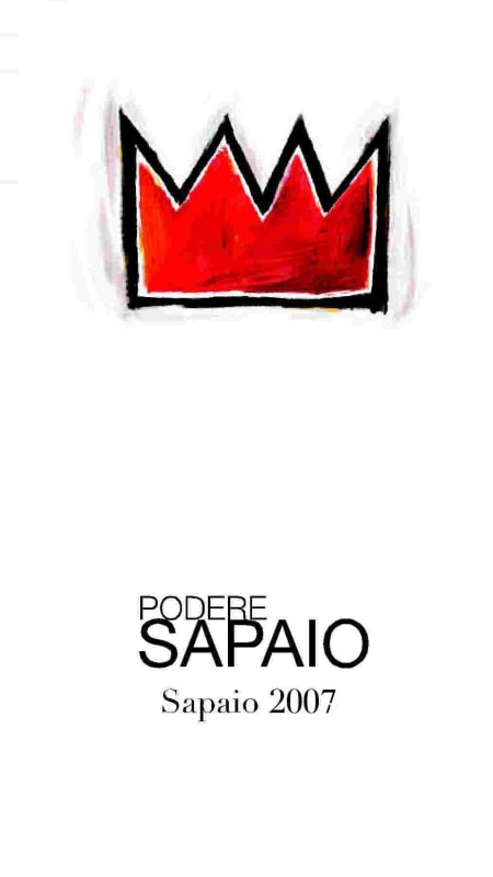 Podere Sapaio Bolgheri Superiore 2007 Front Label