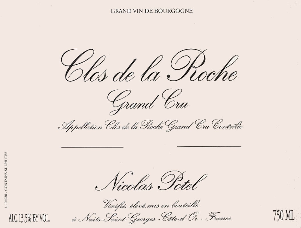 Nicolas Potel Clos de la Roche Grand Cru 2007 Front Label